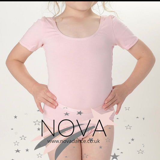 Pink Leotard Short Sleeve, , , pink-leotard, , Nova Dance